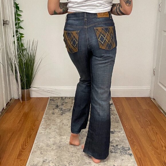 Escada Sport Stretch Mid Rise Denim Jeans Bootcut Leg Size 4 Blue - Picture 4 of 5